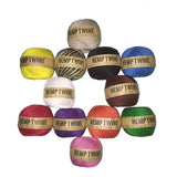 100% Hemp Twine 1mm Assorted 12-pack