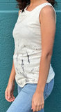 Parchment Communication V-Neck Tee -  Women
