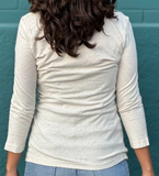 Parchment Wall Fitted V-Neck Tee