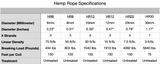 100% Hemp rope