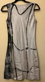 Parchment Torn Fence Silk-Blend Dress